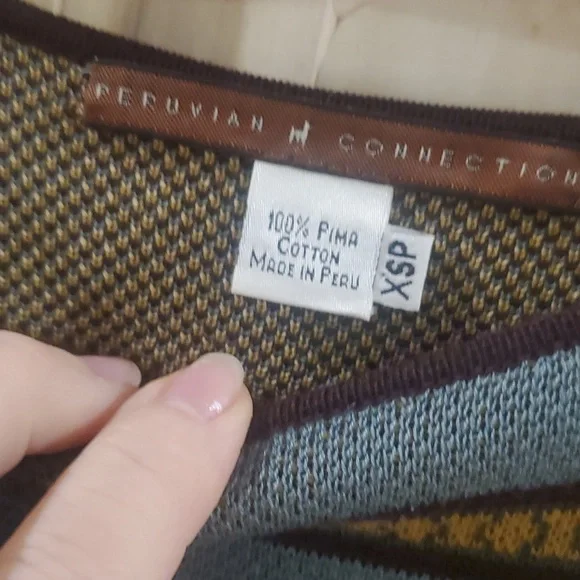 NWOT Peruvian Connection Pima Cotton long sleeve Maxi Dress xsp - Picture 4 of 10